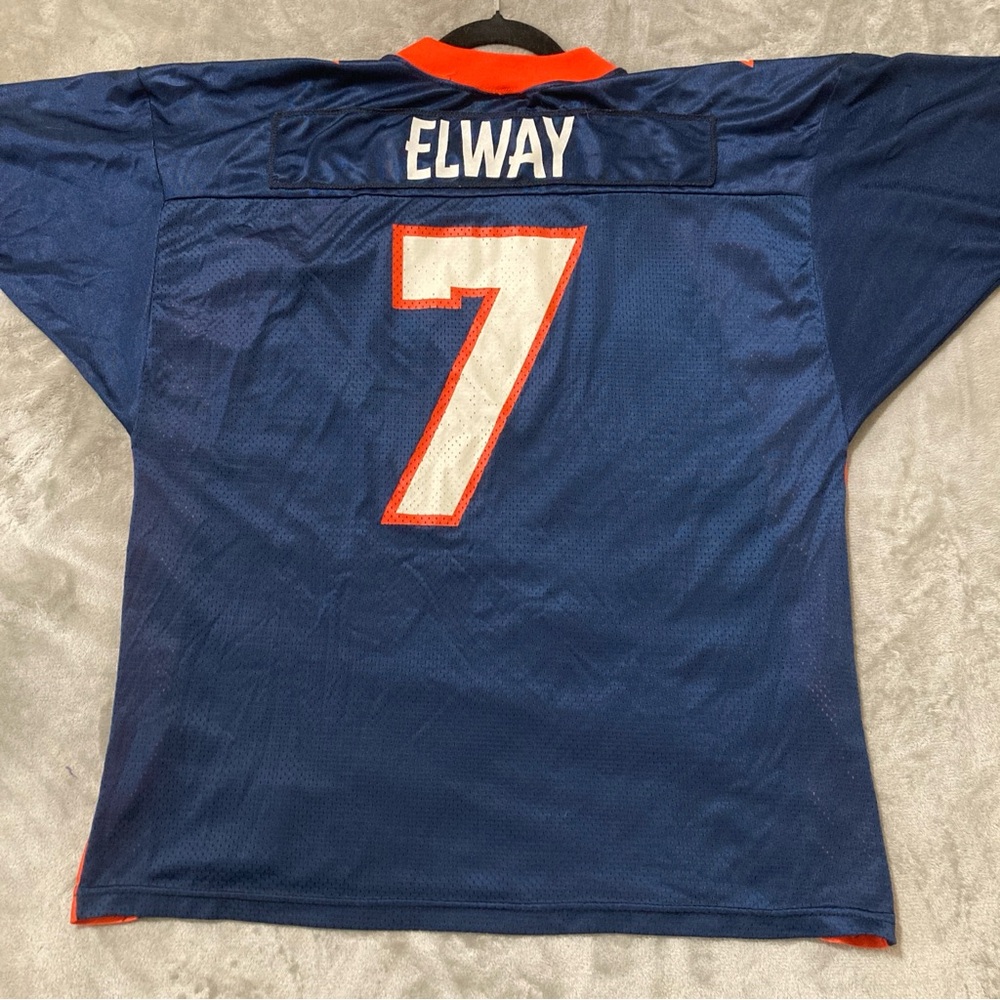 VTG 80s 90s  Tailored exclusively for Wilson Blue/Orange Jersey John Elway XL - Picture 3 of 16